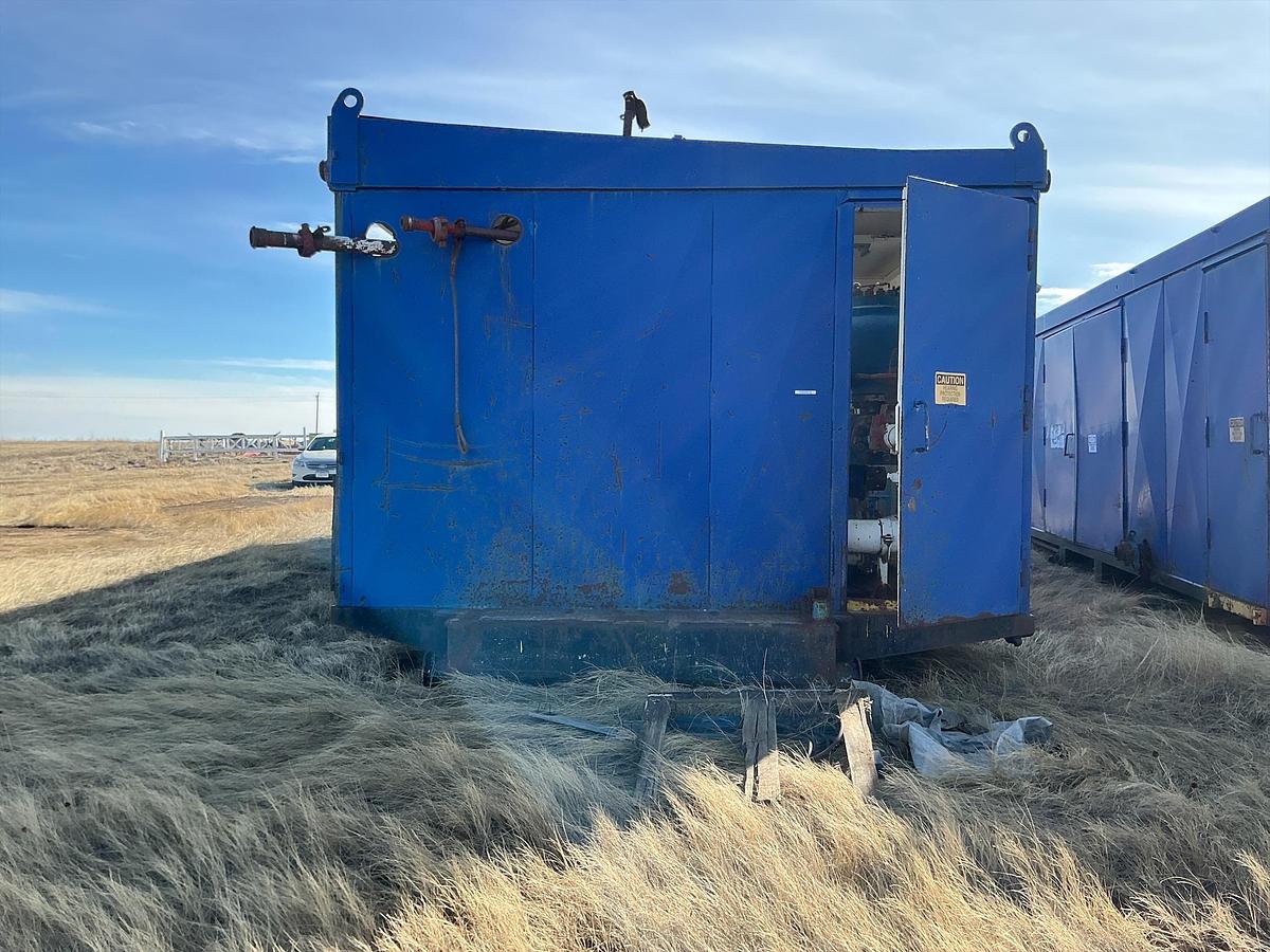 Used Mud Pump Skid Building, DDC Diesel Engine, RS-F1000 Pump