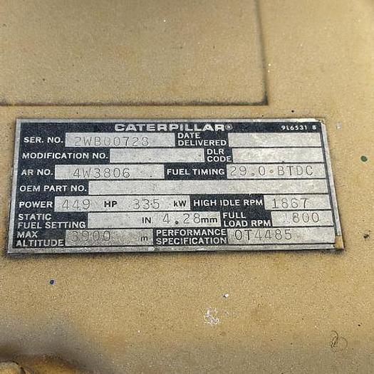 Used CAT 3406 GENERATOR