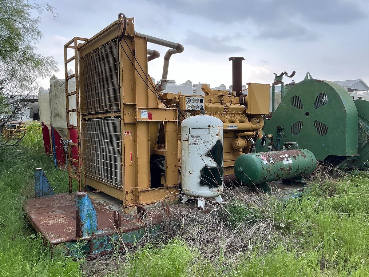 Used Cat D398 PC Diesel Engine Mud Pump on Skid