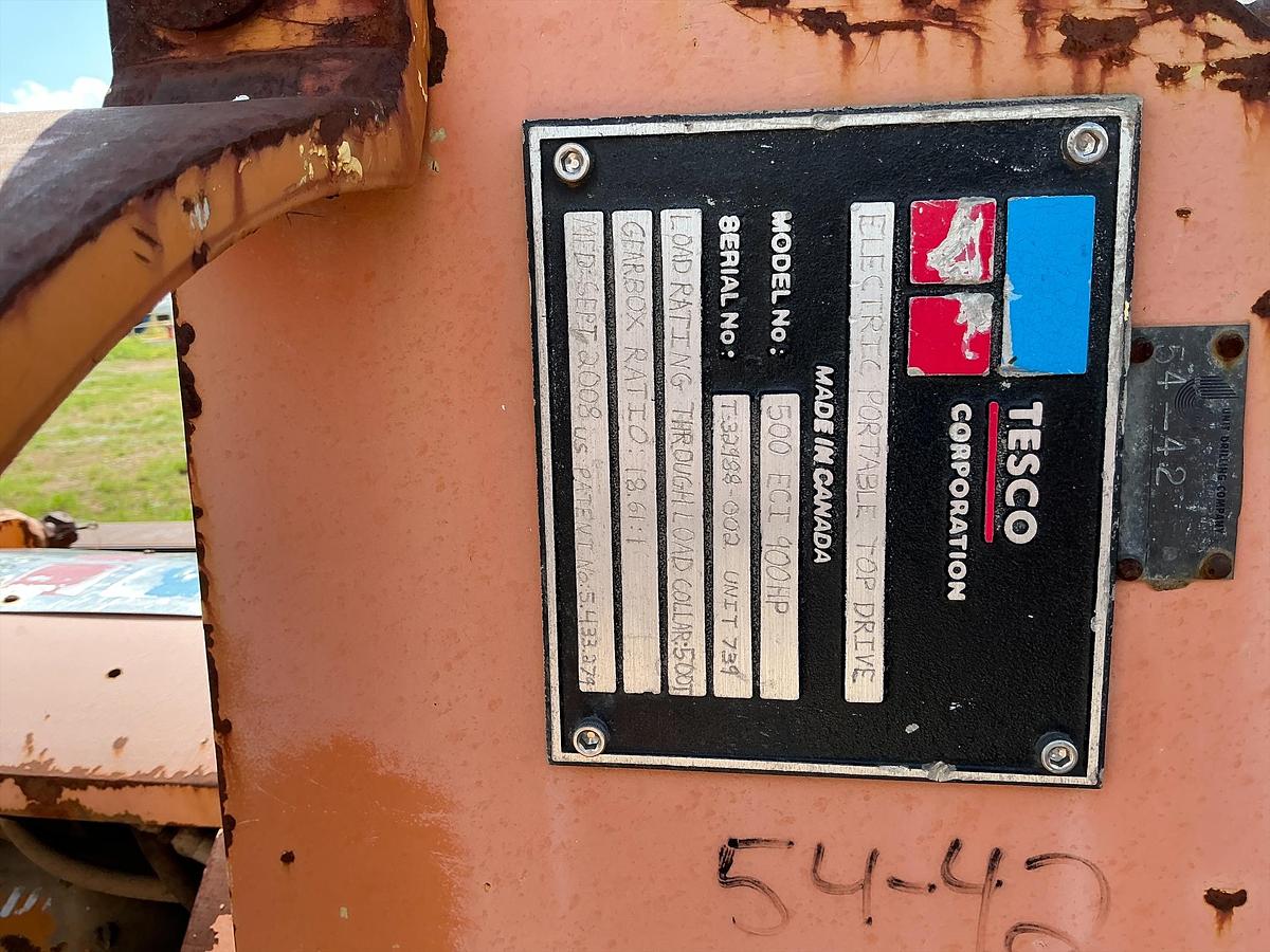 Used Tesco 500 Ton Top Drive