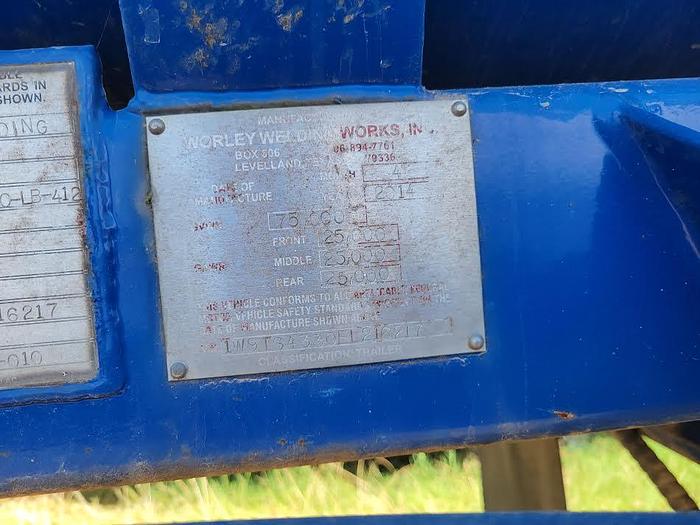 Used 2015 Worley Welding Works Chemical Transport Trailer