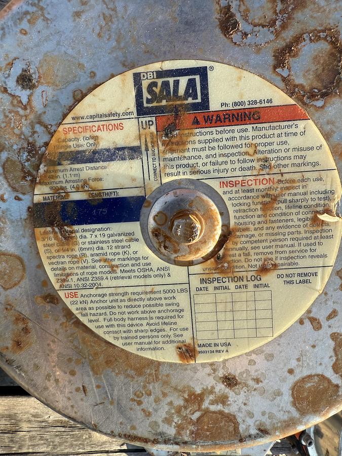 Used Self Retracting Lifelines