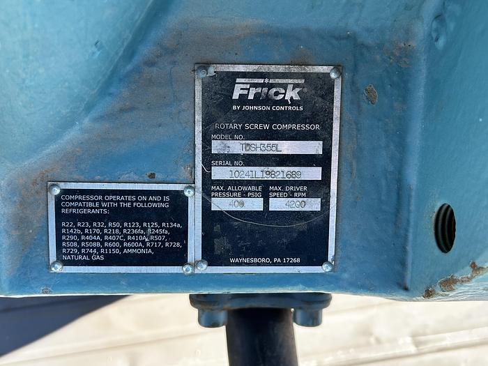 Used Frick Rotary Screw Compressor TOSH355L
