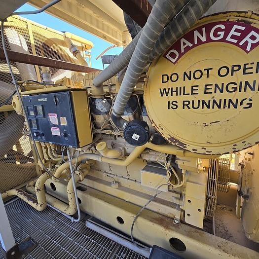 Used 2006 CAT 3512-B Diesel Engine with Kato 1204 kW Generator
