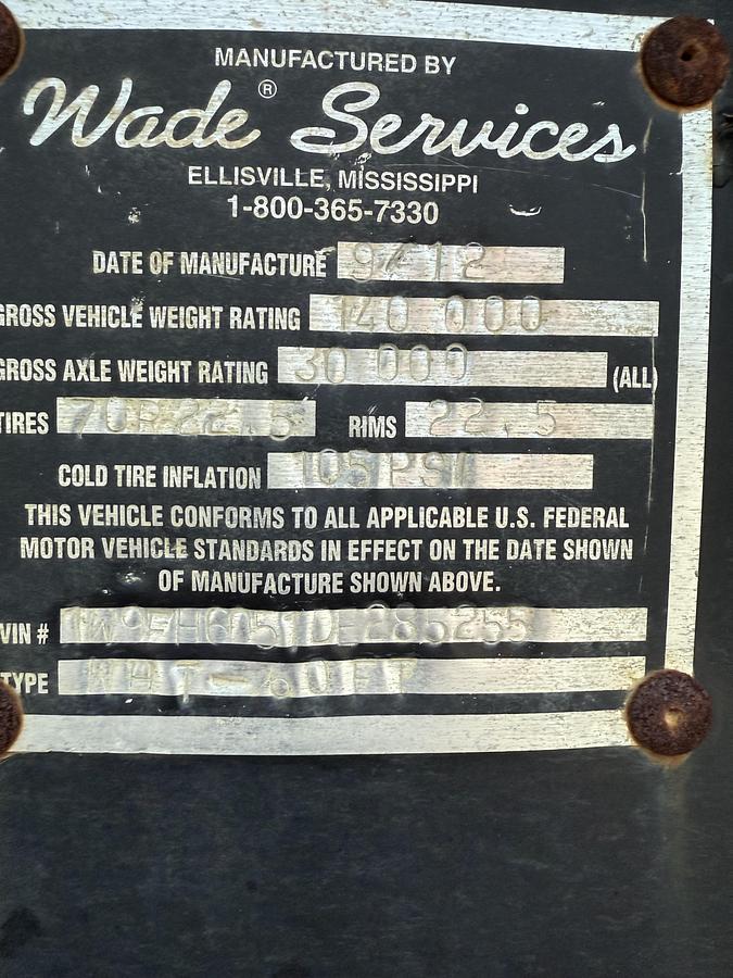 Used 2013 5 Axle Wade Trailer