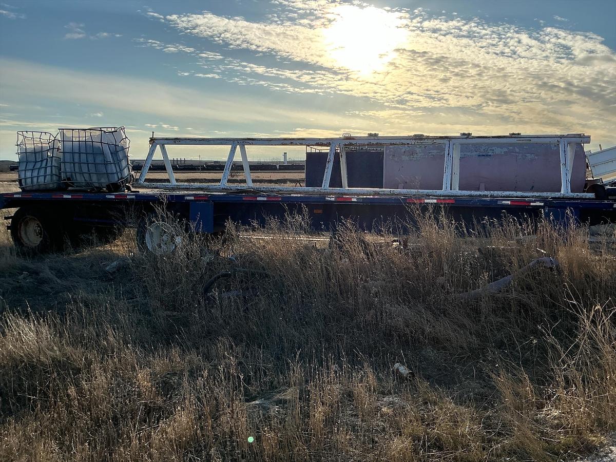 Used Welded Steel 45’ Spread Axle Flatbed Trailer
