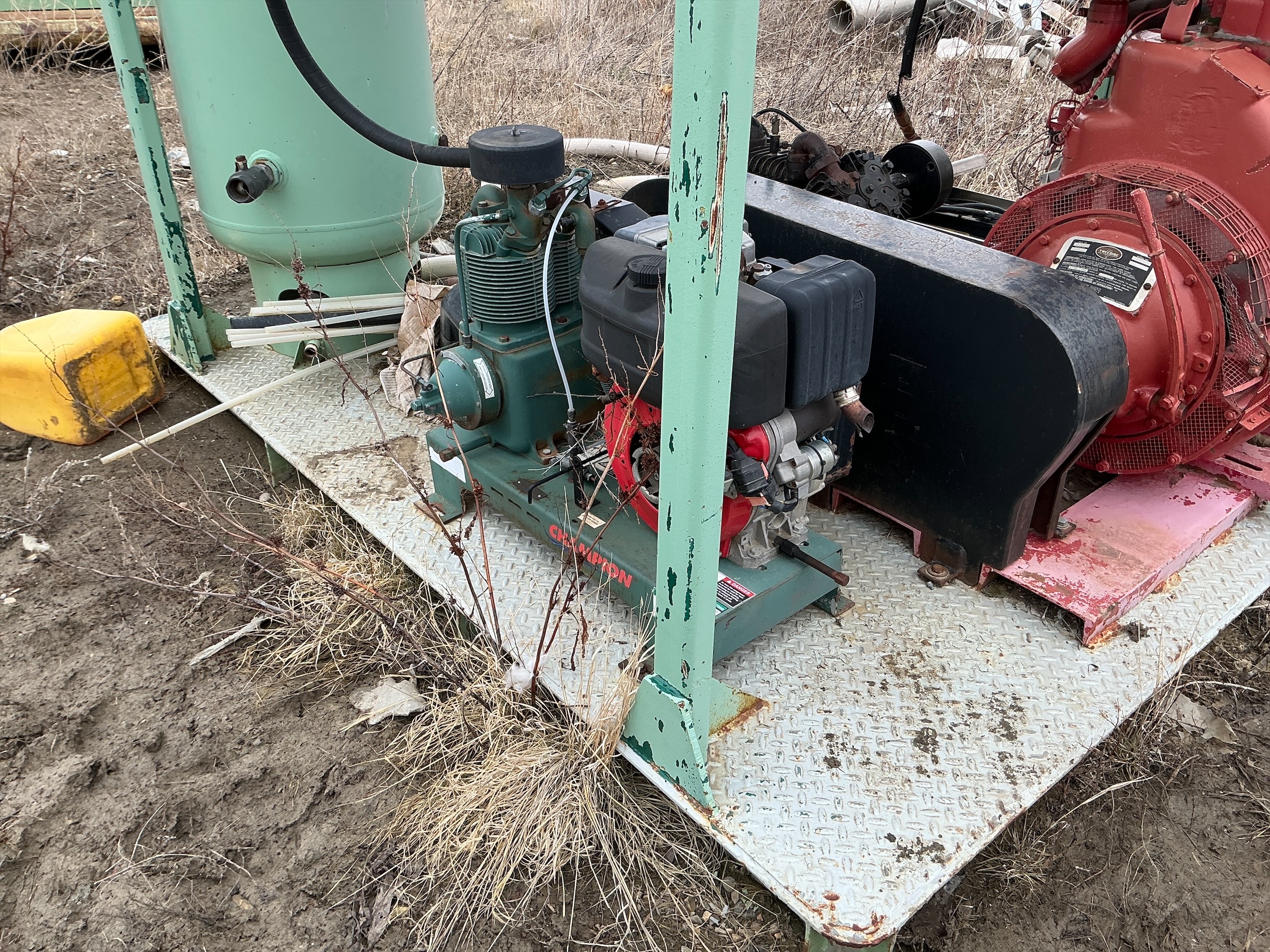 Used Welded Steel Air Compressor w/Shed 