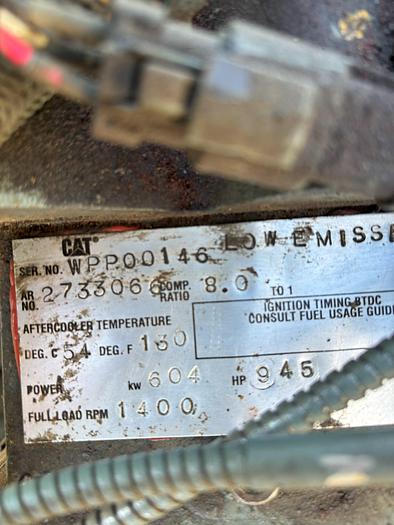 Used Cat 3512LE Natural Gas Engine, Parts