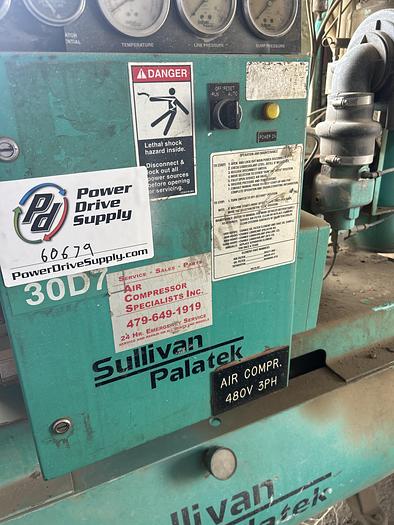 Used Sullivan Palatek 30HP Rotary Screw Compressor