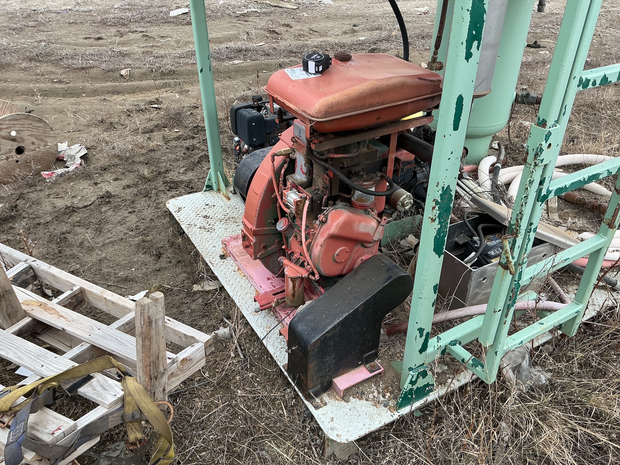 Used Welded Steel Air Compressor w/Shed 
