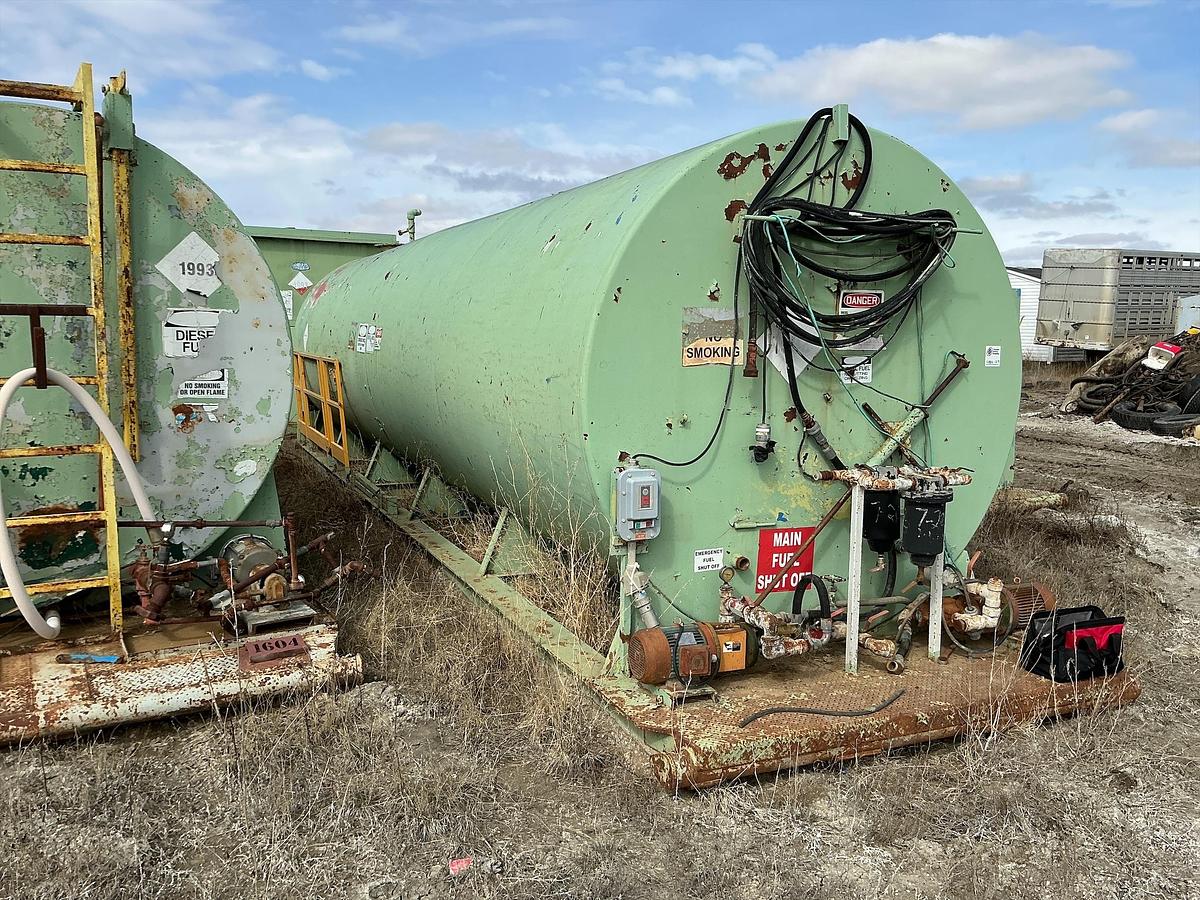 Used 12,000 Gallon Welded Steel Diesel Fuel Tank