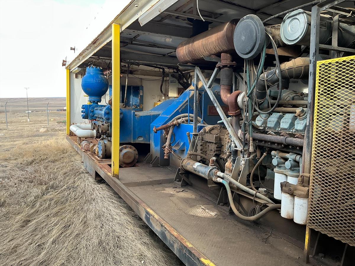 Used Mud Pump Skid Building w/ MTU Diesel Engine w/ RS-F1000 Pump