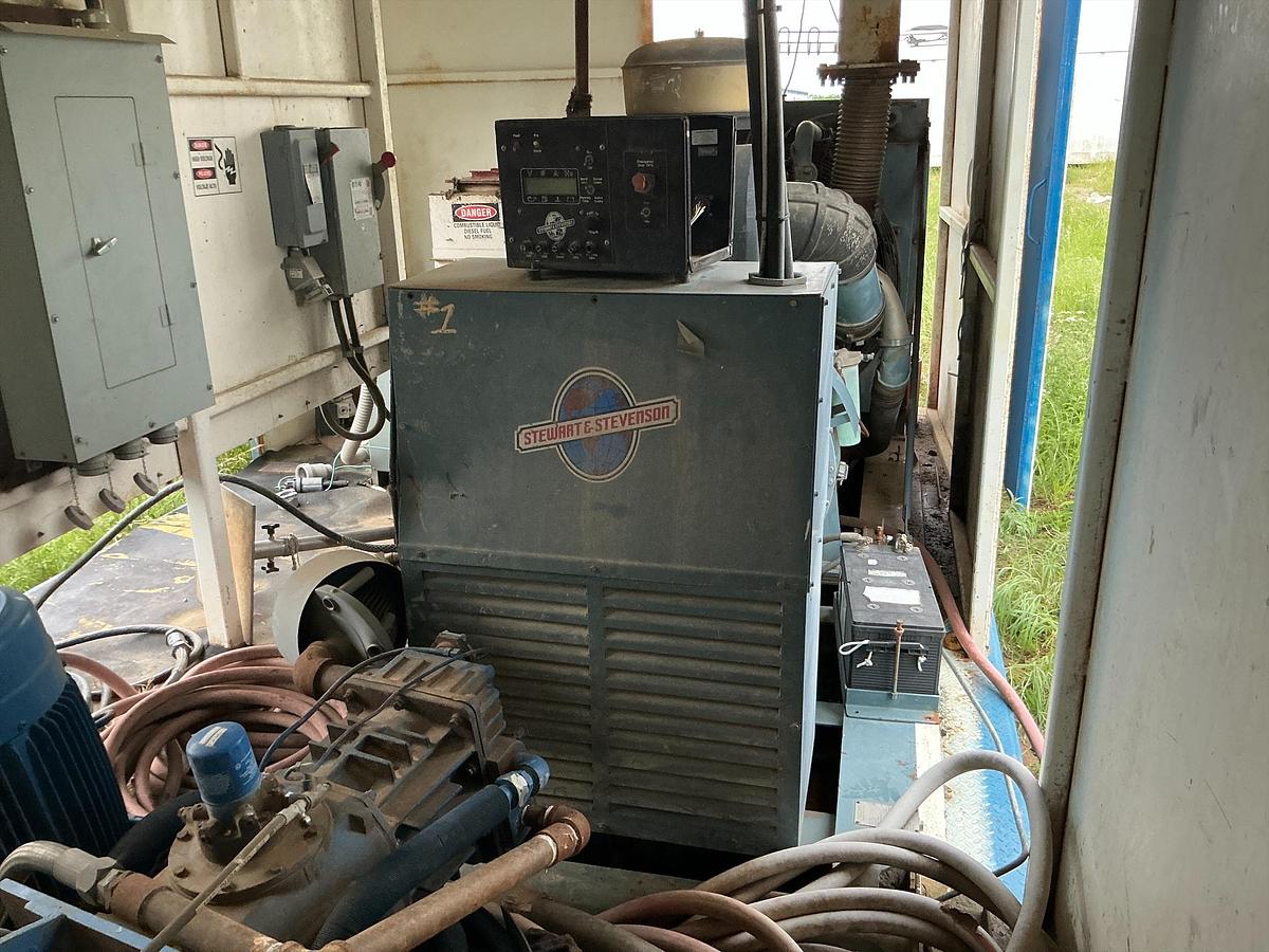 Used Detroit Series 60 Diesel Engine with Generator Skid, Switch Gear, Compressor