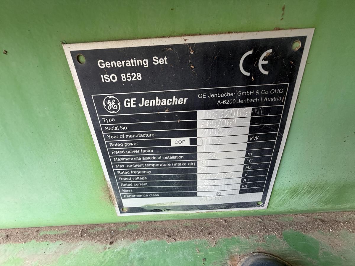 Used 2011 General Electric Jenbacher JGS 320 GS Natural Gas Generator 1712KW
