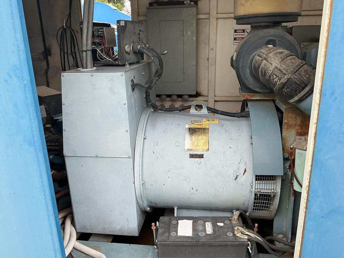 Used Detroit Series 60 Diesel Engine with Generator Skid, Switch Gear, Compressor