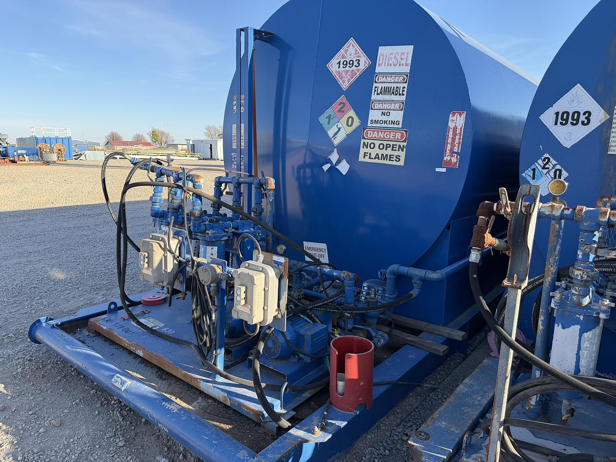 Used 15,000 Gallon Skidded Diesel Fuel Tank