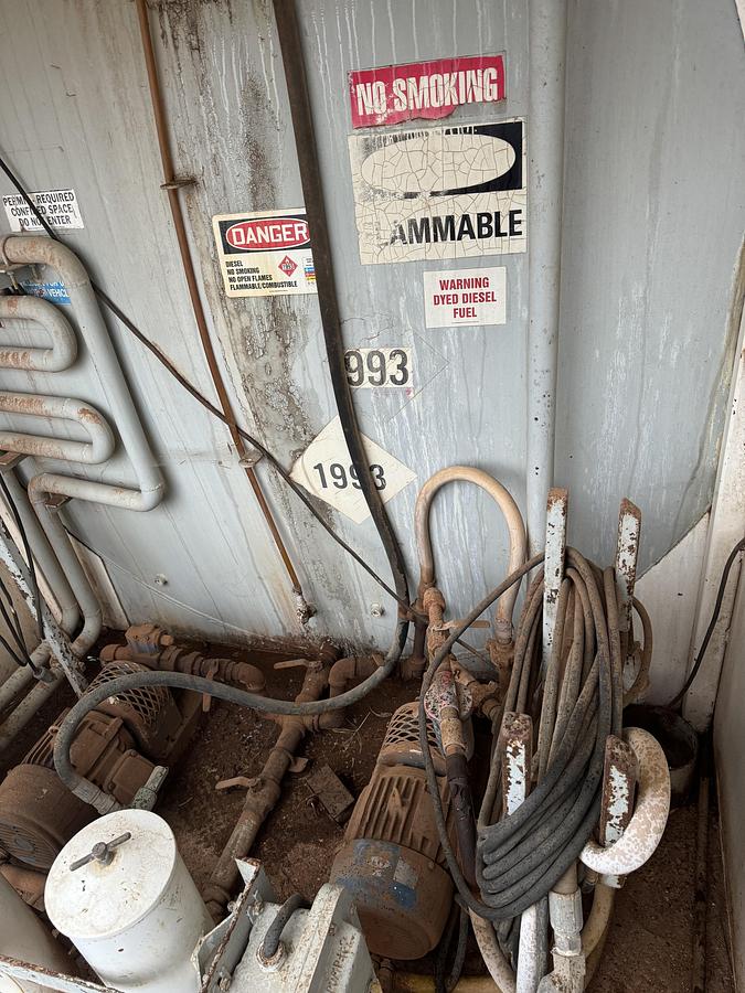 Used 12,000 Gallon Fuel Tank W/Pump Cabinet Each End