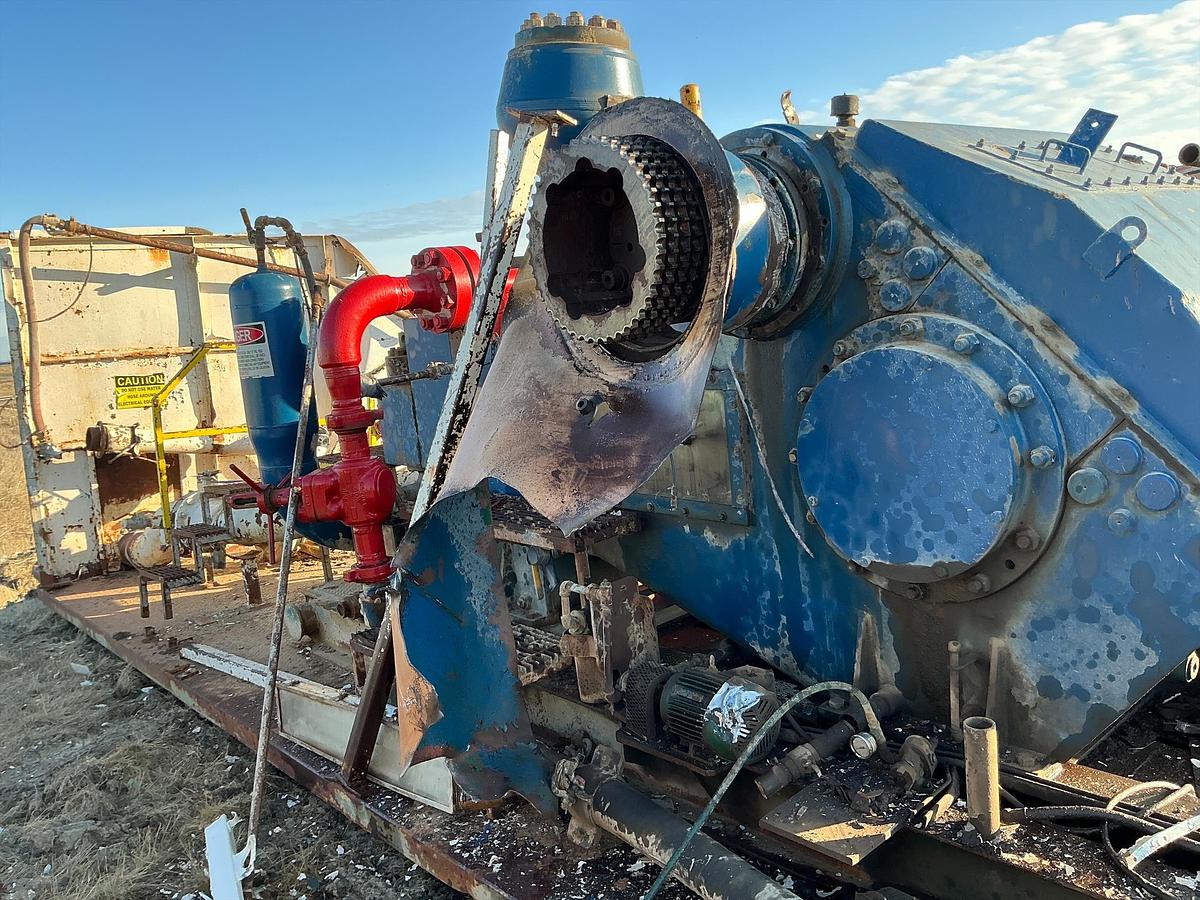 Used Oil Well Mud Pump, Skidded