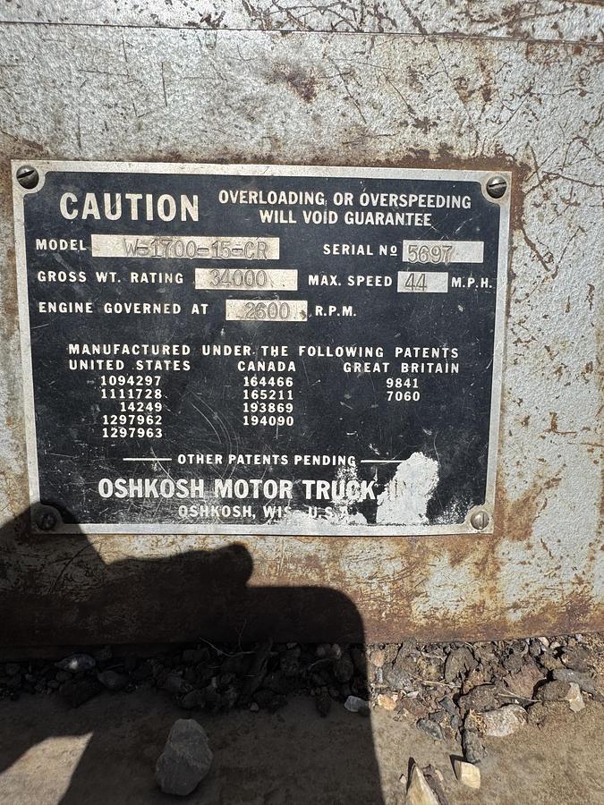Used OSHKOSH W-1700-15-CR