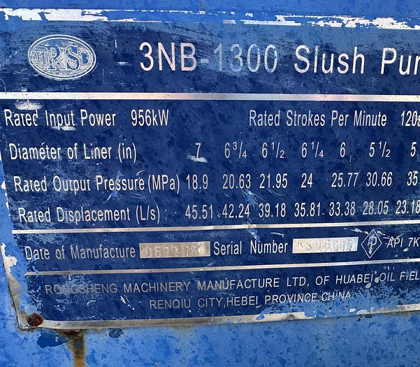 Used 2006 Bomco RSF 1300 Mud Pump