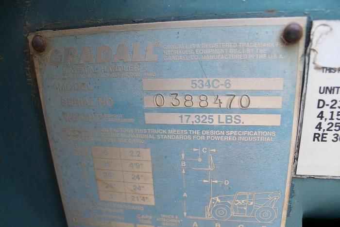 Used 1996 Gradall 534C-6 Telehandler