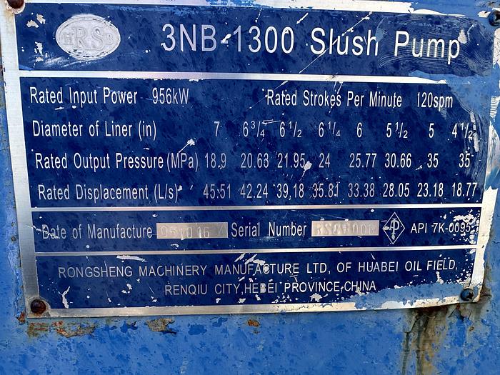 Used 2006 Bomco RSF 1300 Mud Pump