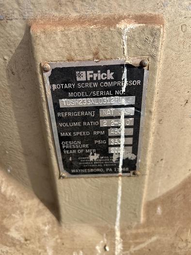 Used Frick rotary screw compressor 