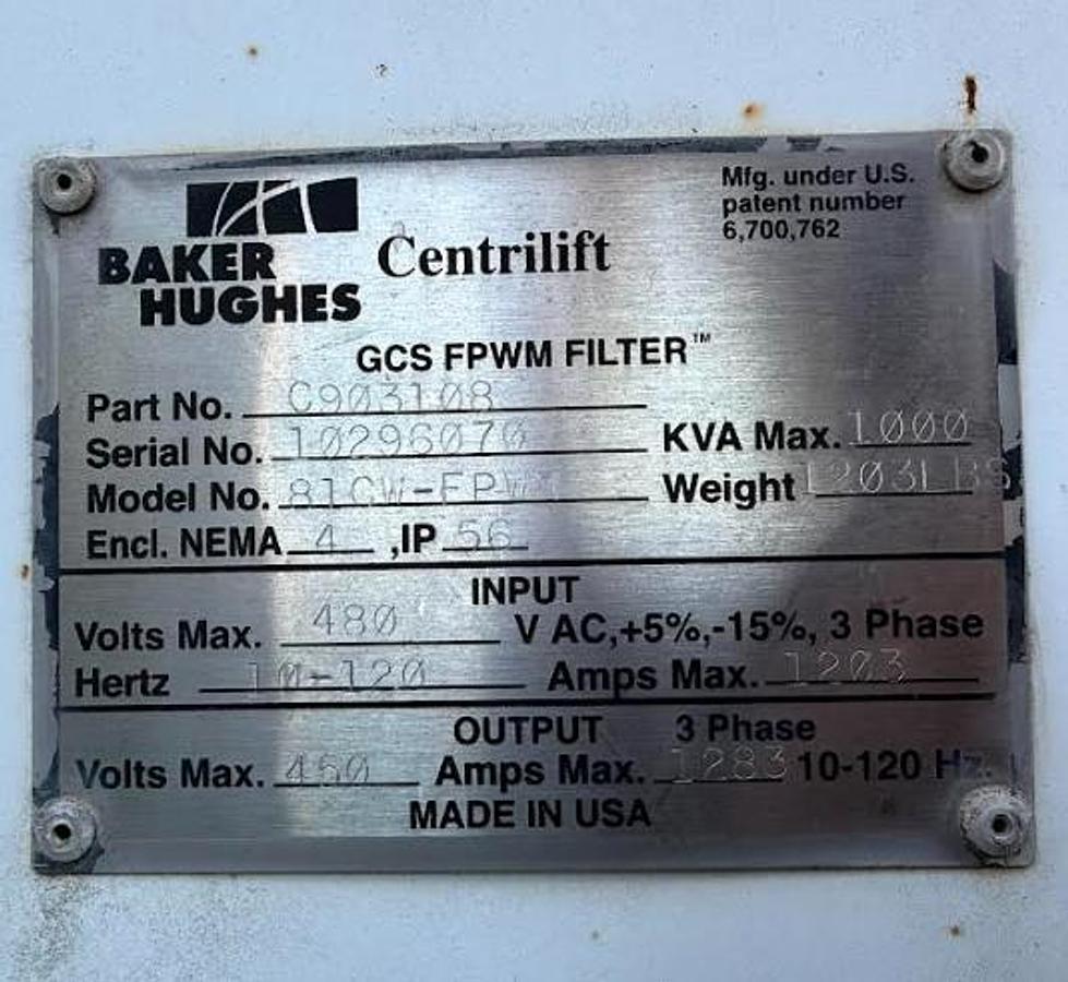 Used Variable Frequency Controller by Baker Hughes Centrilift