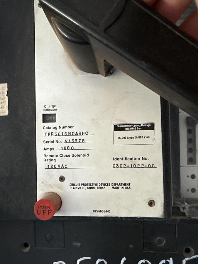 Used General Electric 1600 amp