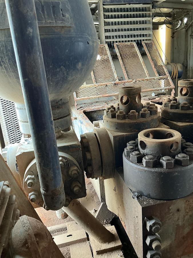 Used National Oilwell Mud Pump p/b Cat 3508 in Shed Stock #4886-49 .1.2.3