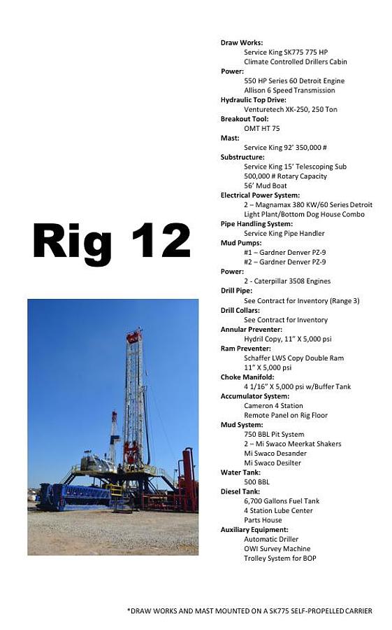 Used 2015 Service King SK 775 Drilling Rig