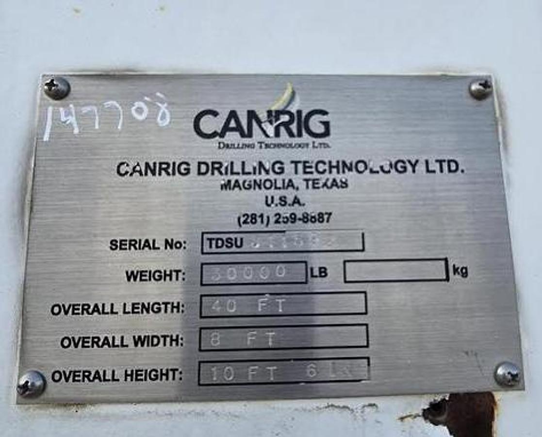 Used 2010 Canrig 1250AC-681 Top Drive with Frequency Cabinet