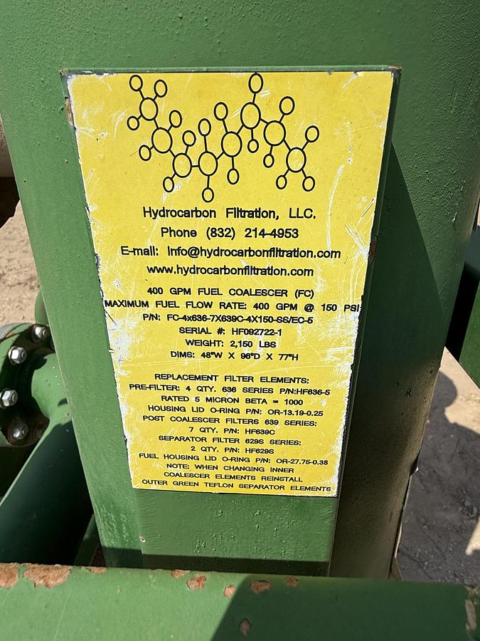 Used Facet HCS-738-236-FM Liquid Fuel Filter/Separator