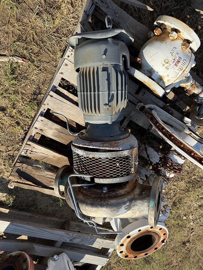 Used Orbit 4" Ball Valve & 9x4x9 Flanged Electric Pump