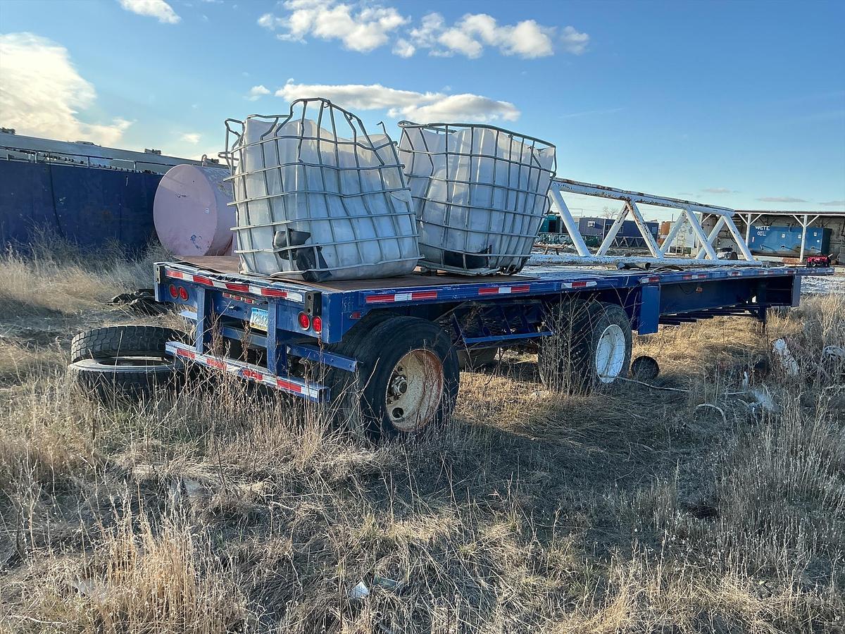 Used Welded Steel 45’ Spread Axle Flatbed Trailer