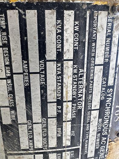 Used 2001 Cat 3508-B 800KW Generator