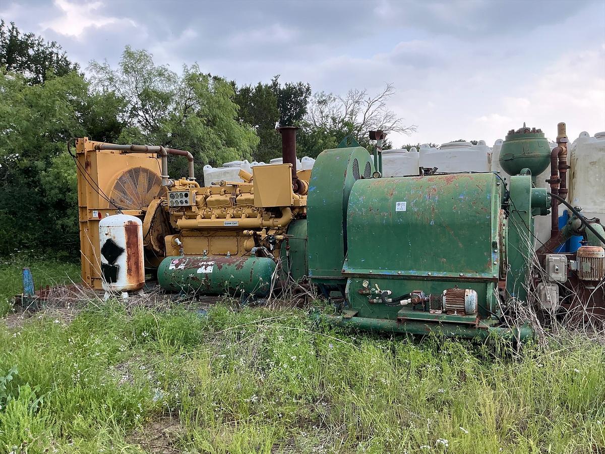 Used Cat D398 PC Diesel Engine Mud Pump on Skid