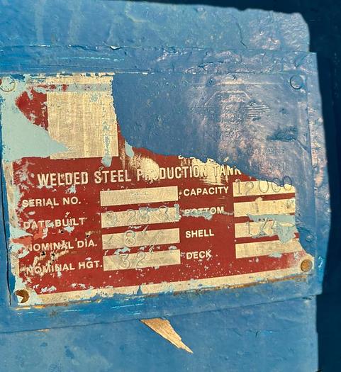 Used Welded Steel 12,000 Gallon Diesel Tank