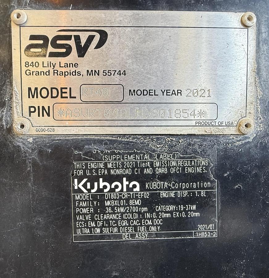 Used 2021 RT40 Compact Track Loader