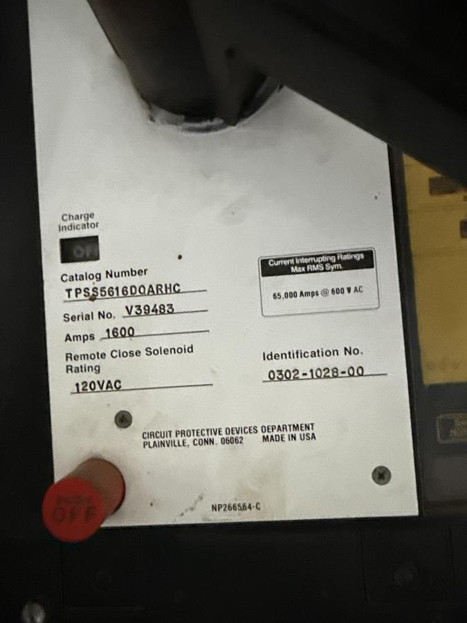 Used General Electric 1600 amp