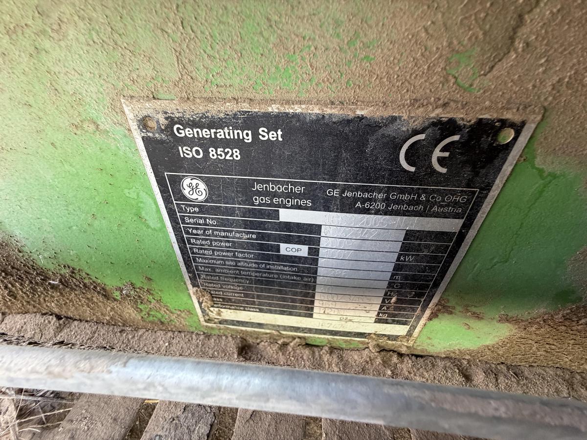 Used 2011 General Electric Jenbacher J320 Natural Gas Generator 1712KW