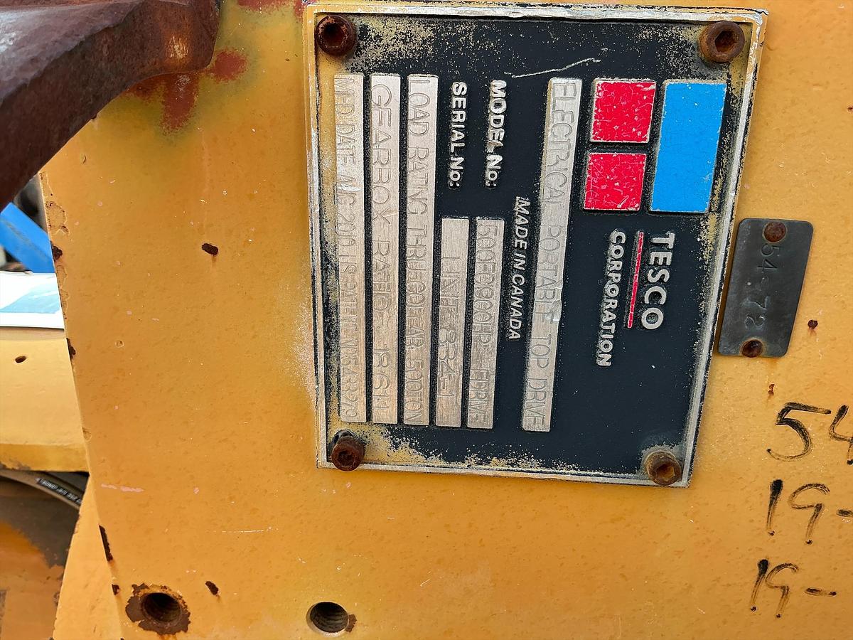 Used Tesco 500 Ton Top Drive DC Electric 