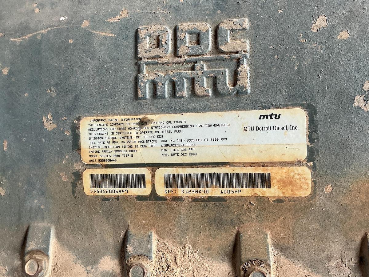 Used Mud Pump Skid Building w/ MTU Diesel Engine w/ RS-F1000 Pump