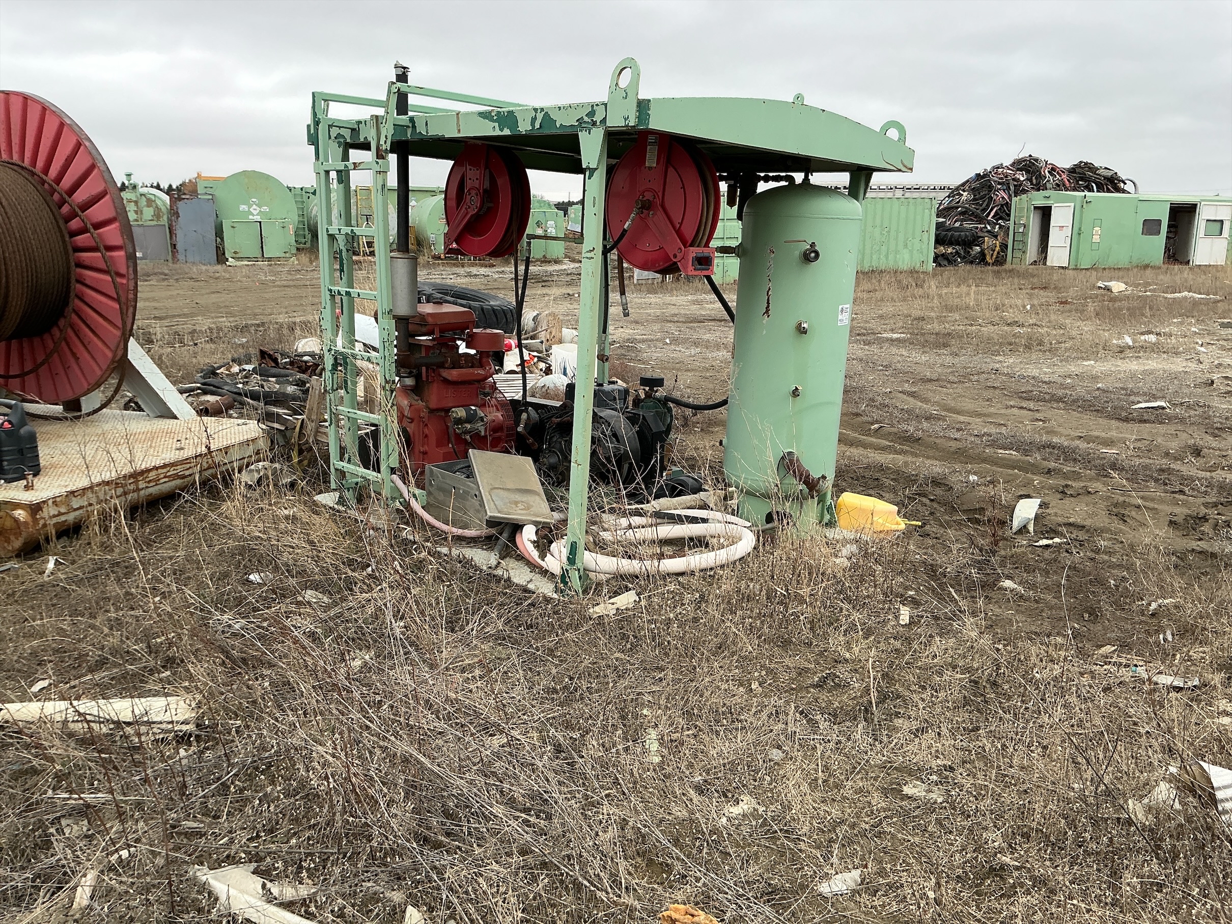 Used Welded Steel Air Compressor w/Shed 