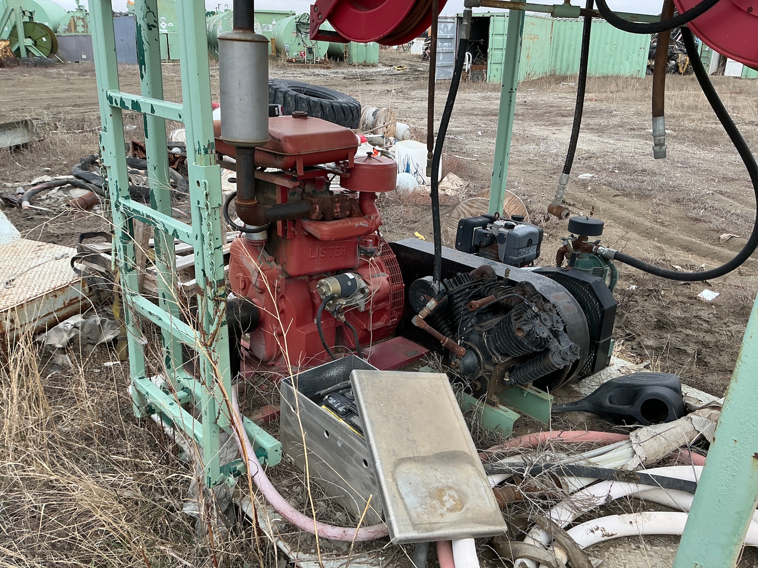 Used Welded Steel Air Compressor w/Shed 