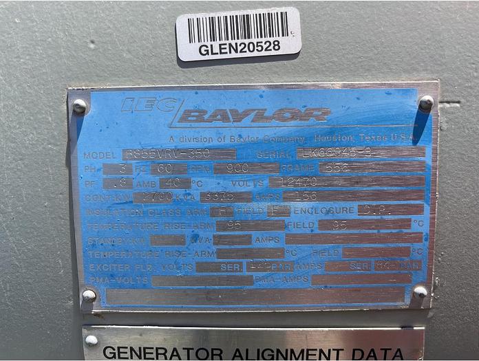 Used Electro-Motive Diesel EMD 710-V20, 2700kw Generator