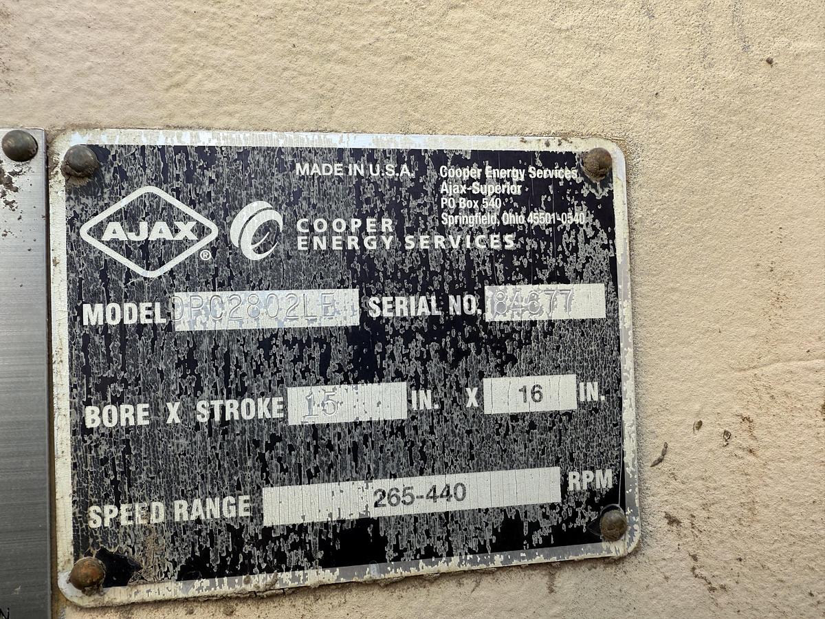 Used AJAX YK11 DAE Methane Compressor Unit