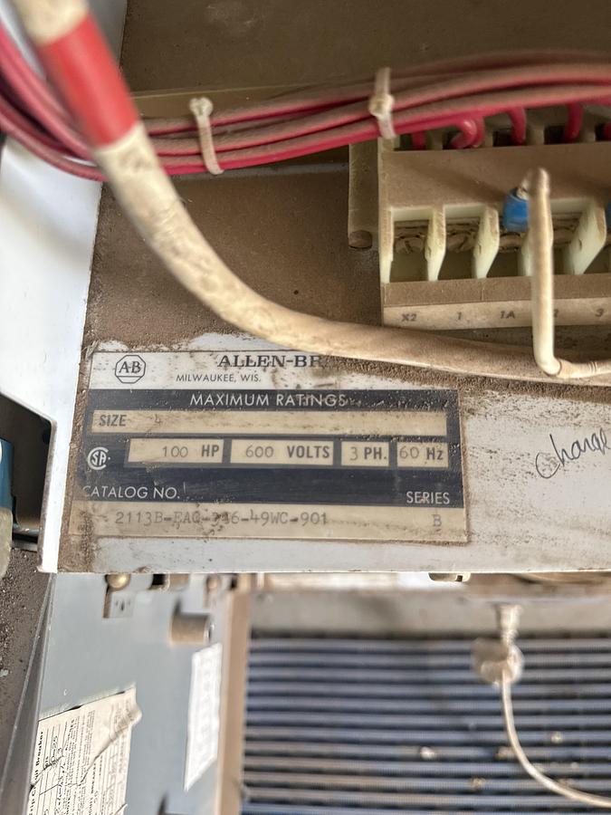 Used ALLEN BRADLEY 600 volts breaker 60 HZ 100hp