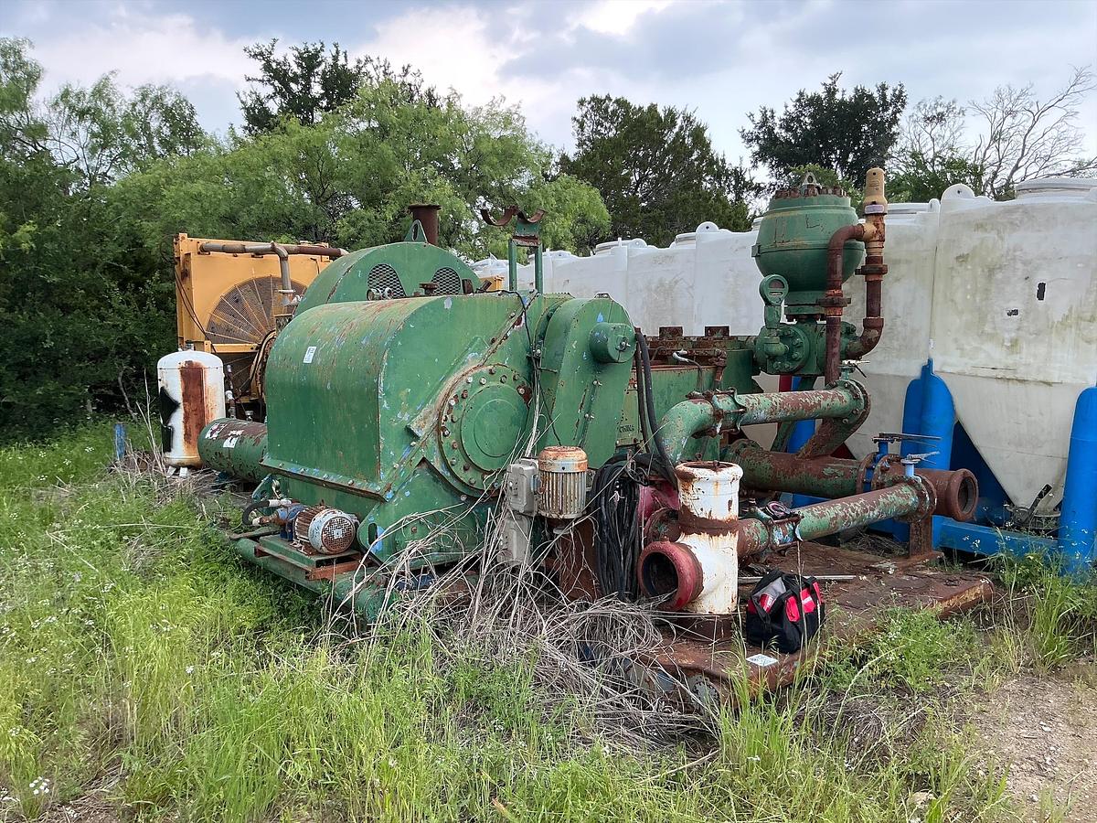 Used Cat D398 PC Diesel Engine Mud Pump on Skid