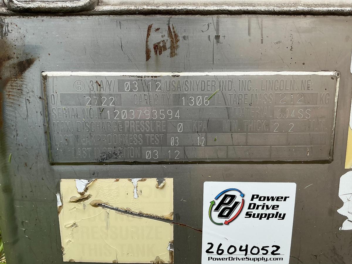 Used Snyder 300 Gallon Fuel Tank 